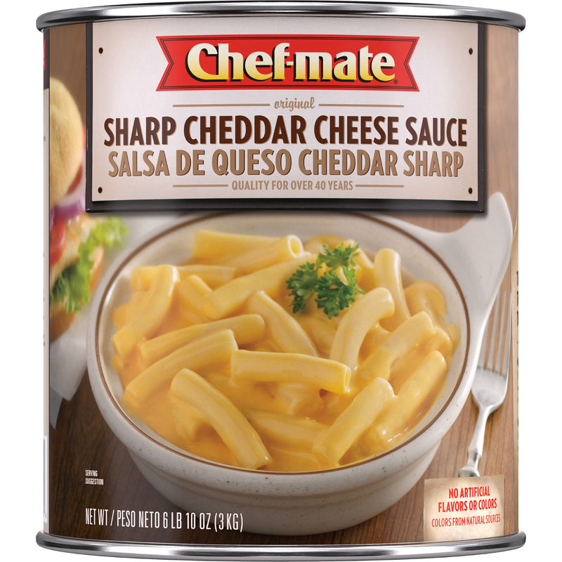 Chef Mate Sharp Cheddar Cheese Sauce 6.62 Pound Each - 6 Per Case.