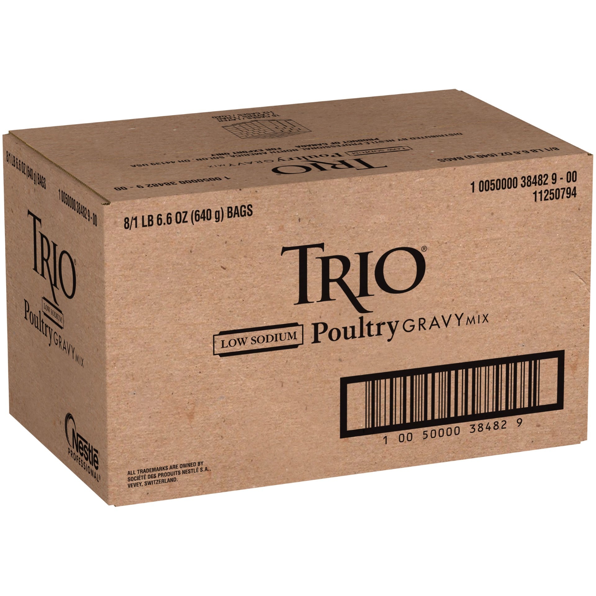 Trio Low Sodium Poultry Gravy Mix Made With Chicken 1.41 Pound Each - 8 Per Case.