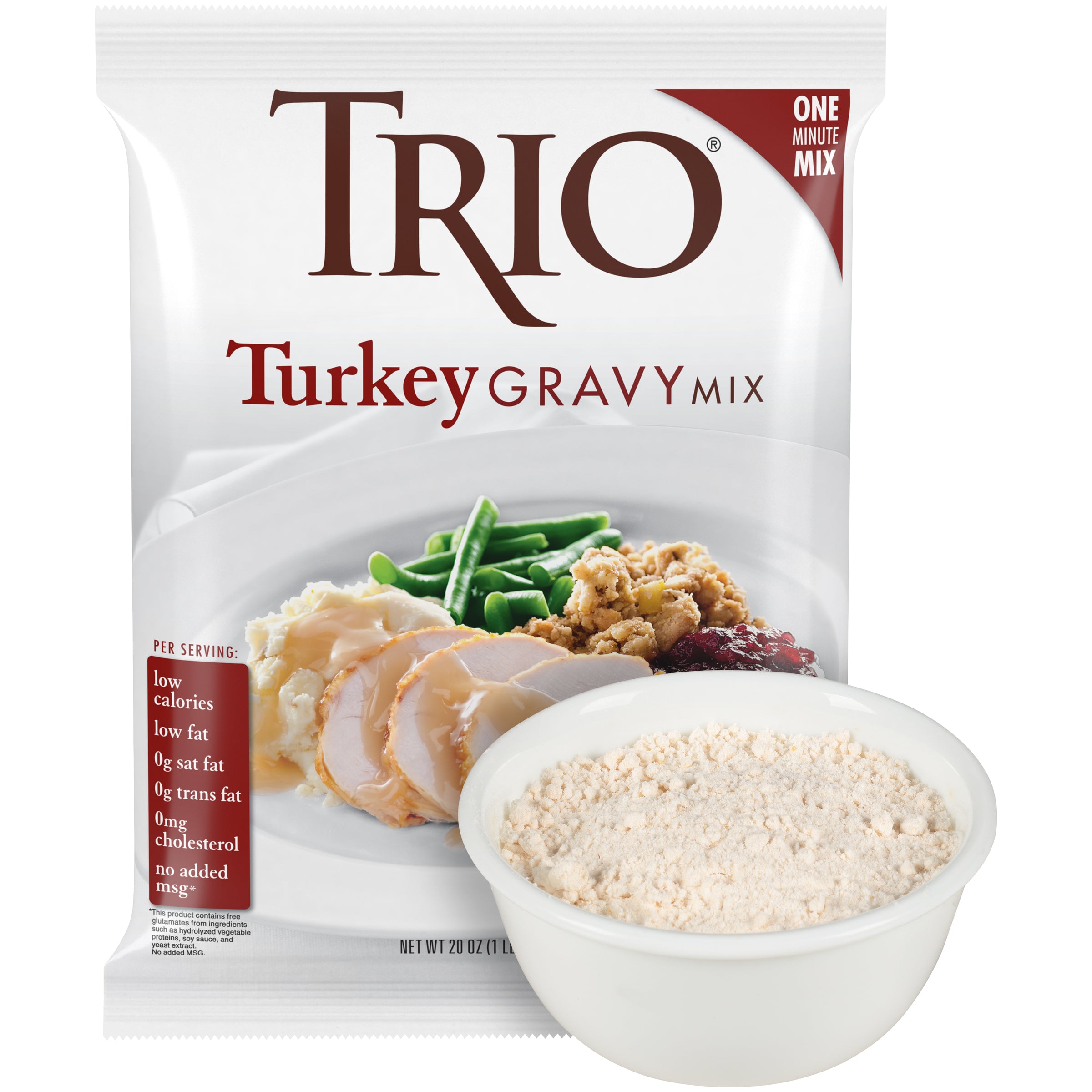 Trio Turkey Gravy Mix 1.25 Pound Each - 8 Per Case.