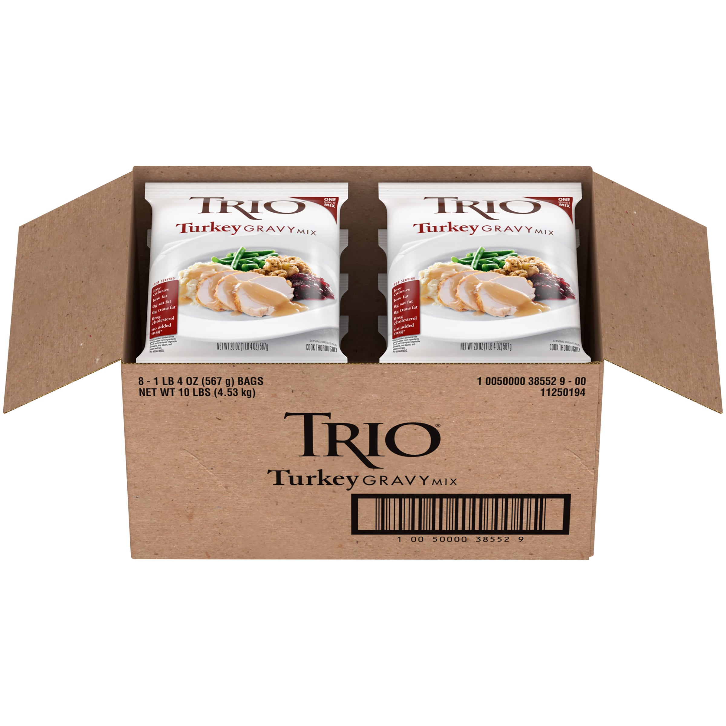 Trio Turkey Gravy Mix 1.25 Pound Each - 8 Per Case.