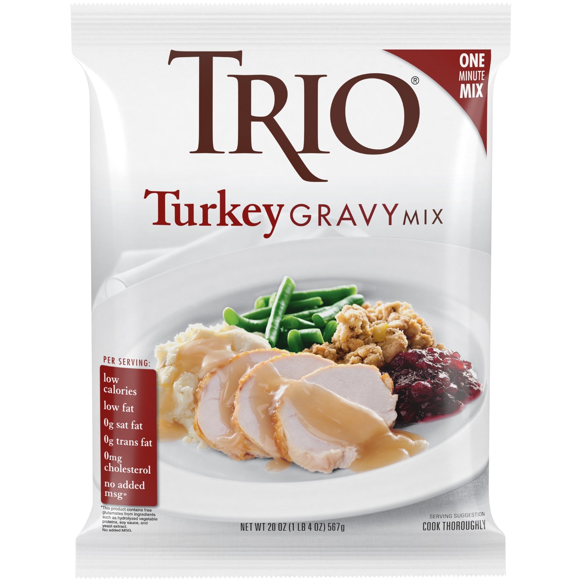 Trio Turkey Gravy Mix 1.25 Pound Each - 8 Per Case.