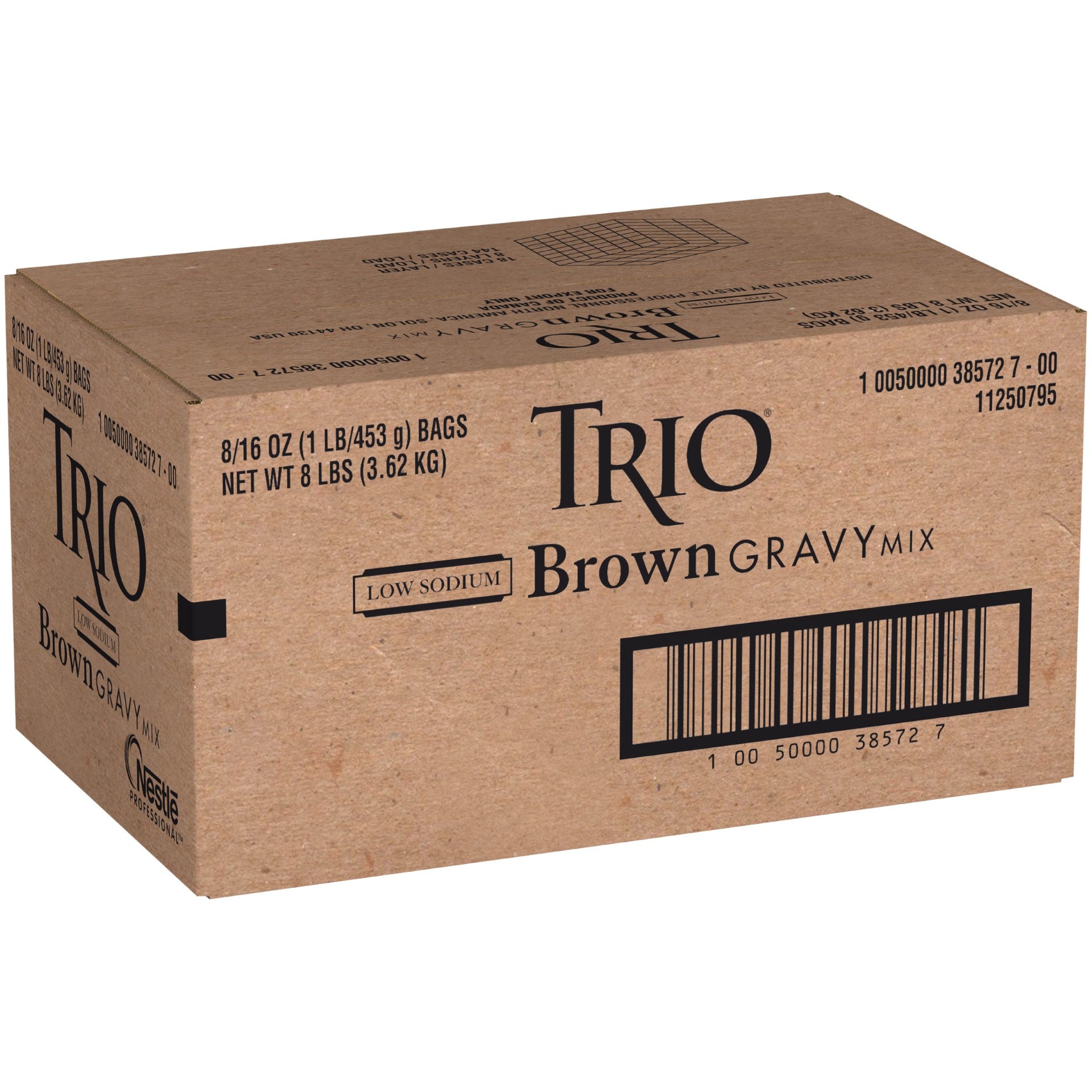 Trio Low Sodium Brown Gravy Mix 1 Pound Each - 8 Per Case.
