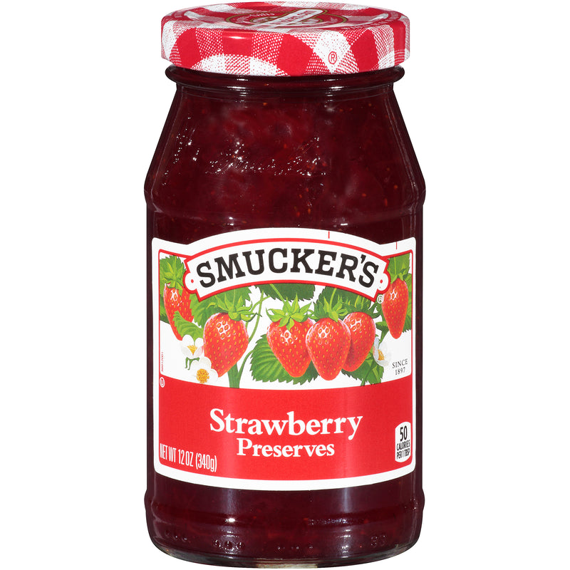 Smucker Strawberry Preserves 12 Ounce Size - 12 Per Case.