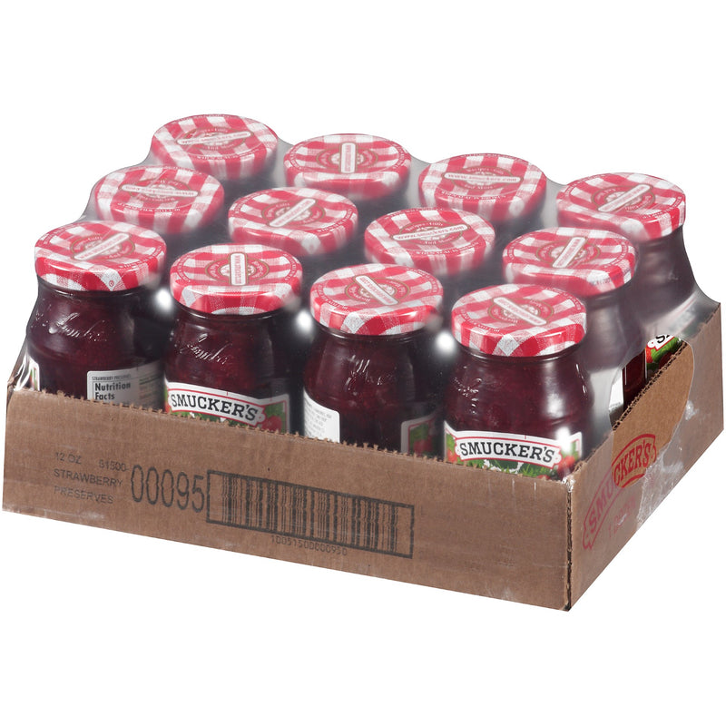 Smucker Strawberry Preserves 12 Ounce Size - 12 Per Case.