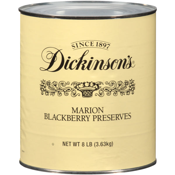 Dickinson Tin Blackberry Preserves 8.25 Pound Each - 6 Per Case.