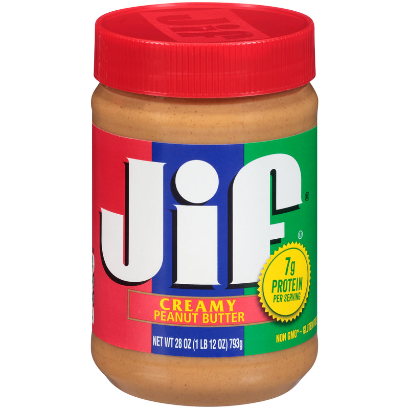 Jif Creamy Peanut Butter 28 Ounce Size - 10 Per Case.