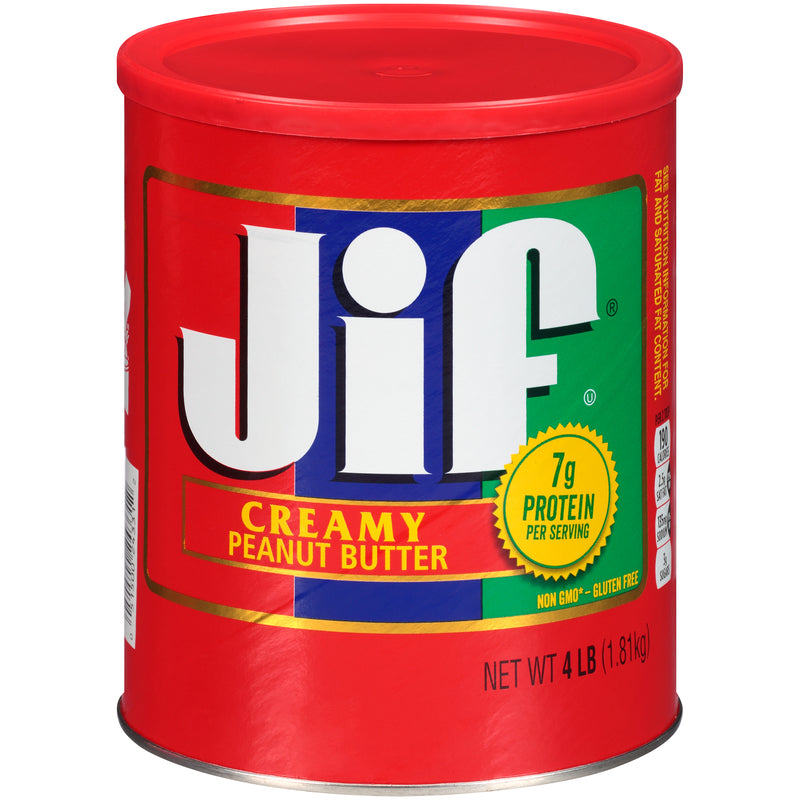 Jif Creamy Peanut Butter 4 Pound Each - 6 Per Case.