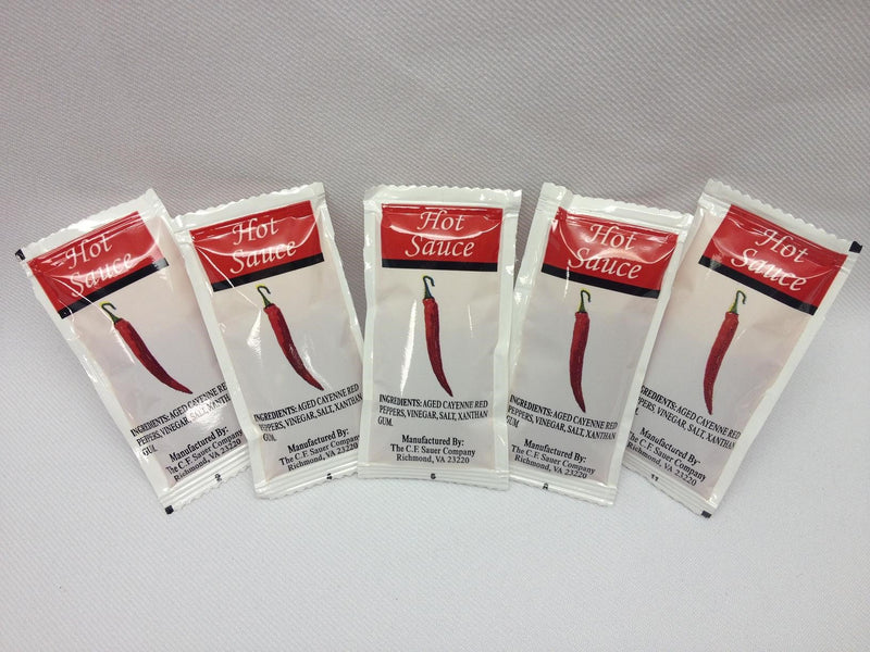 Sauce Hot Pouch 7 Grams Each - 200 Per Case.