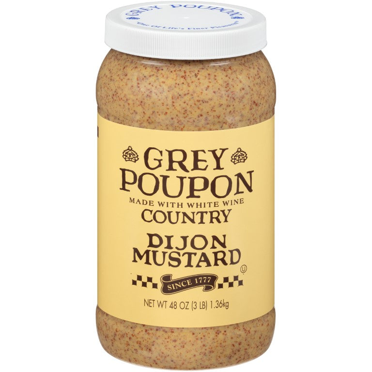 GREY POUPON Country Dijon Mustard 48 Ounce Jar 6 Per Case