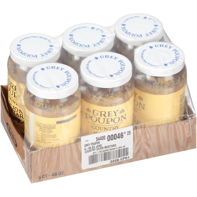 GREY POUPON Country Dijon Mustard 48 Ounce Jar 6 Per Case