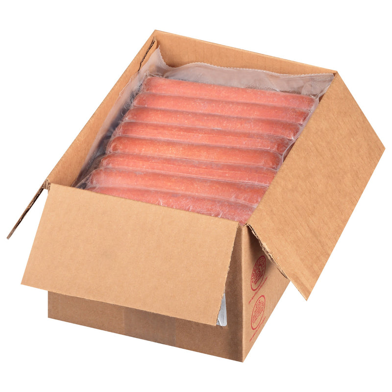 All Beef Gourmet Frank Jumbo Roller Grill Ready 7" 5 Pound Each - 2 Per Case.