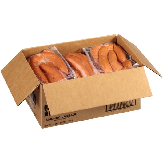 Stagecoach Smoked Sausage Links 3.292 Pound Each - 8 Per Case.