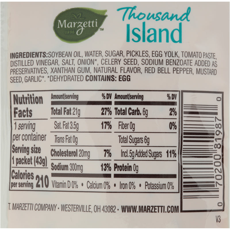 Thousand Island Dressing 1.5 Ounce Size - 60 Per Case.