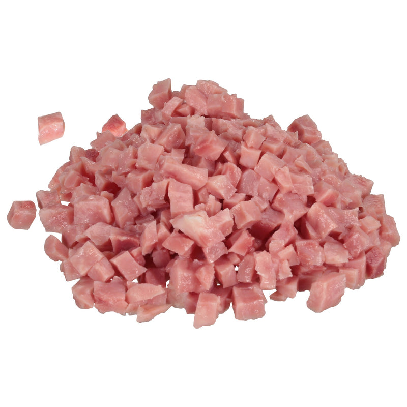 Ham Smoked Diced Water Added 4" Cubes 5 Pound Each - 2 Per Case.