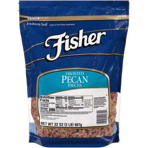 Fisher Frosted Pecan Pieces 32 Ounce Size - 3 Per Case.
