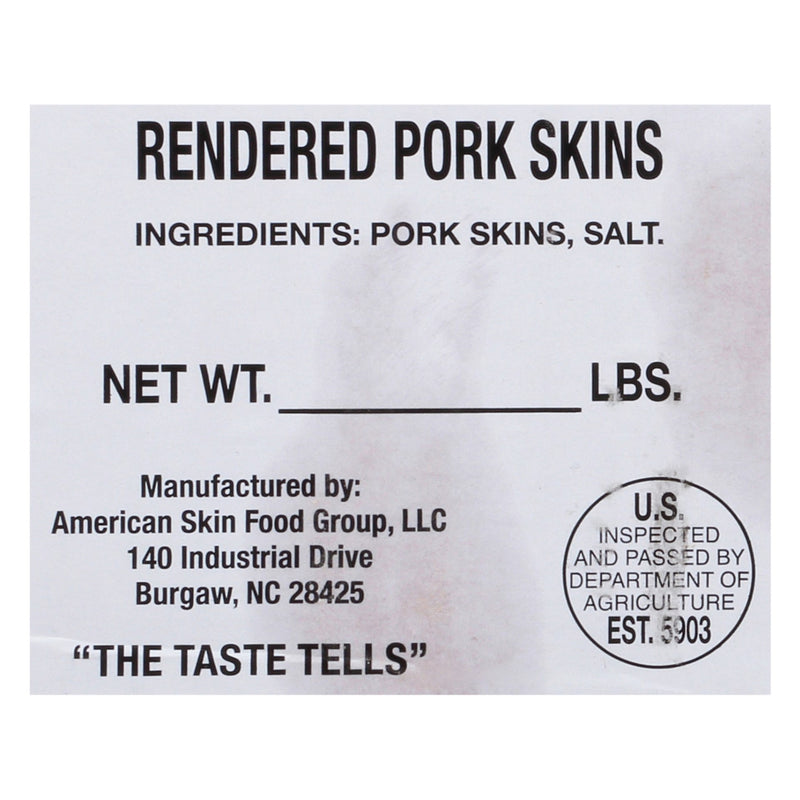 Rendered Pork Skin Pellets 15 Pound Each - 1 Per Case.