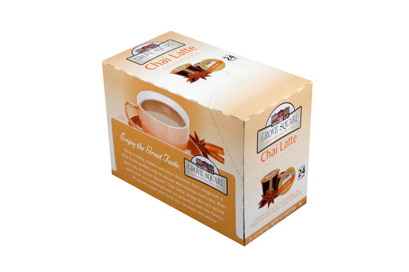 Grove Square Single Cup Chai Latte 13.12 Ounce Size - 4 Per Case.