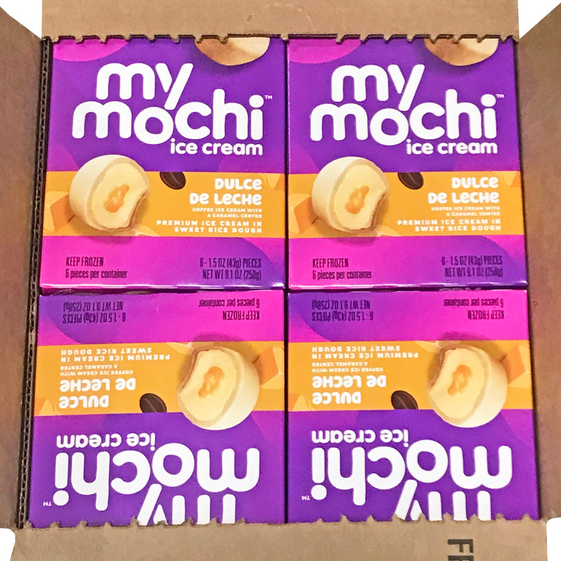 Mymochi Dulce De Leche Mochi Ice Cream 6 Count Packs - 12 Per Case.