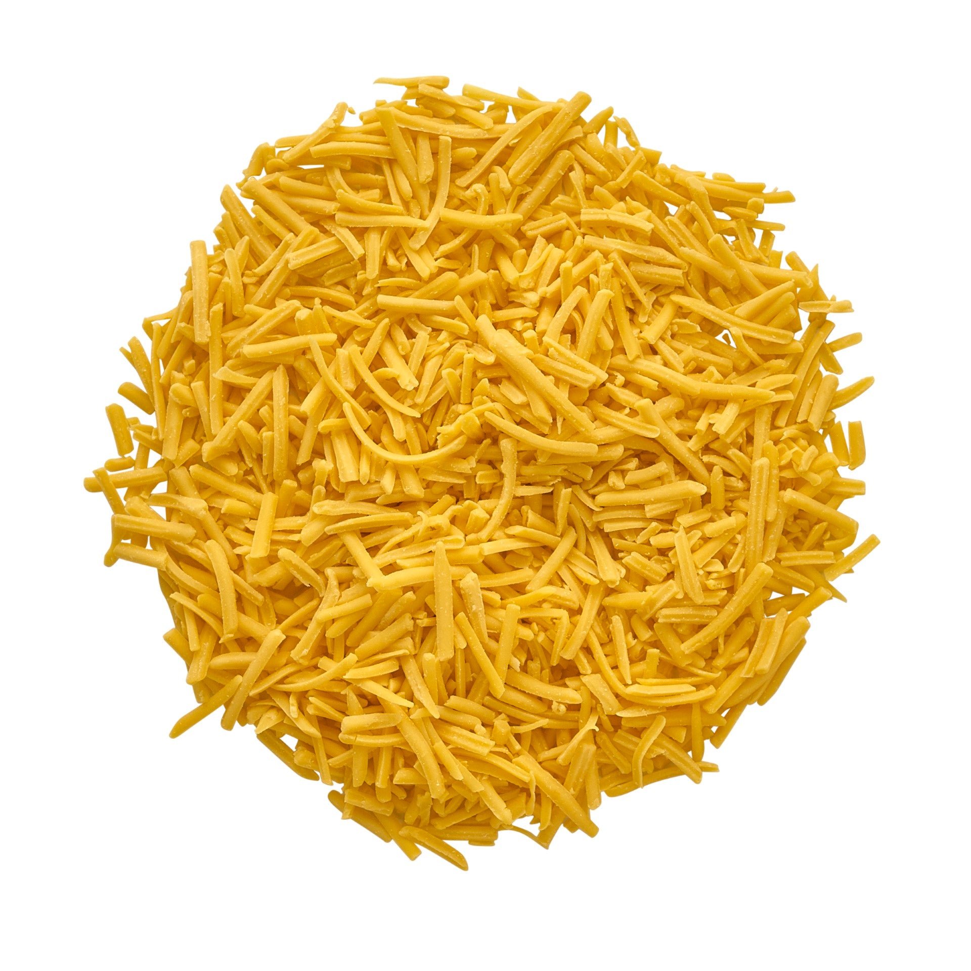 Bongards Cheese Sharp Yellow Cheddar Feathershred 5 Pound Each - 6 Per Case.