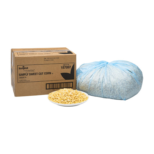 Simplot Simple Goodness Simply Sweet Classic Vegetables Cut Corn 20 Pound Each - 1 Per Case.