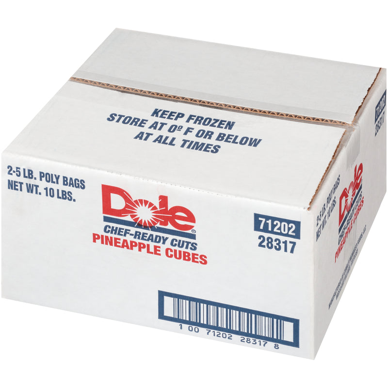 Pineapple Cube Mg IQF Dl 8" 5 Pound Each - 2 Per Case.