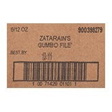 Zatarain's Gumbo File 12 Ounce Size - 6 Per Case.