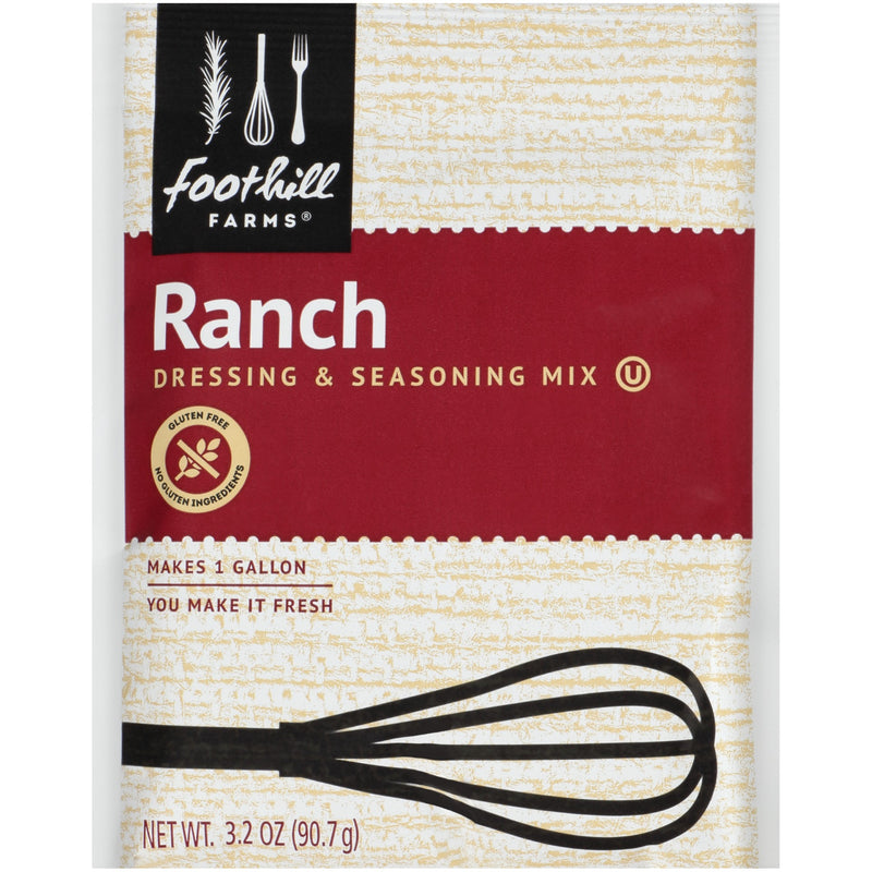 Foothill Farms® Ranch Dressing & Seasoningmix 3.2 Ounce Size - 18 Per Case.