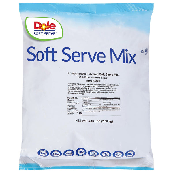 Dole Soft Serve® Pomegranate Flavored Softserve Mix 4.4 Pound Each - 4 Per Case.