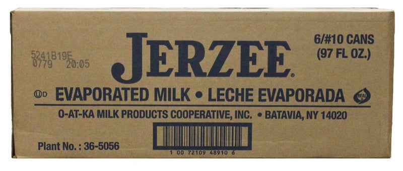 Jerzee Evap Milk 97 Fluid Ounce - 6 Per Case.