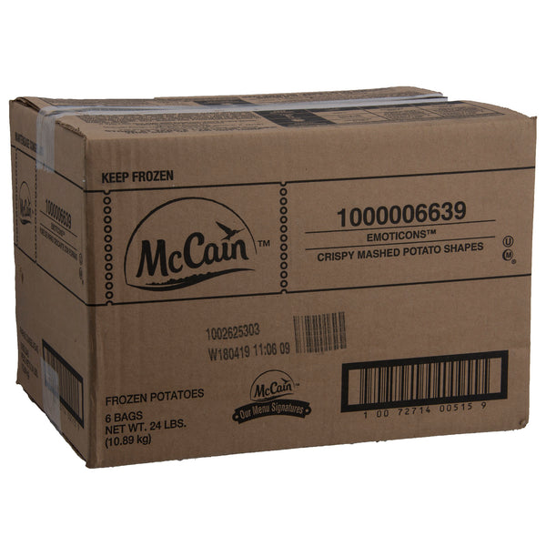Mccain® Emoticons® Mashed Potato Shapes 4 Pound Each - 6 Per Case.