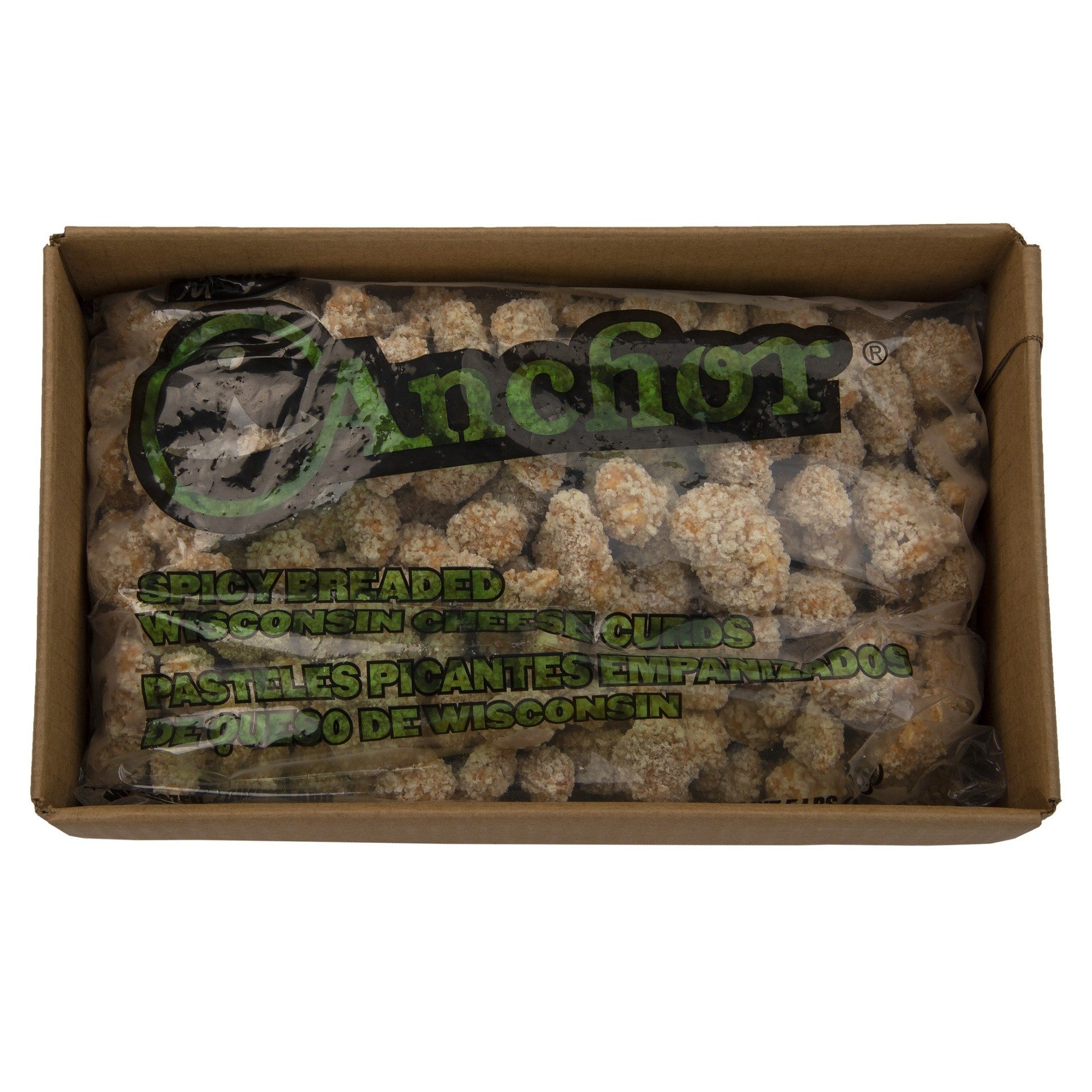 Spicy Breaded Wisconsin Cheese Curds 5 Pound Each - 2 Per Case.