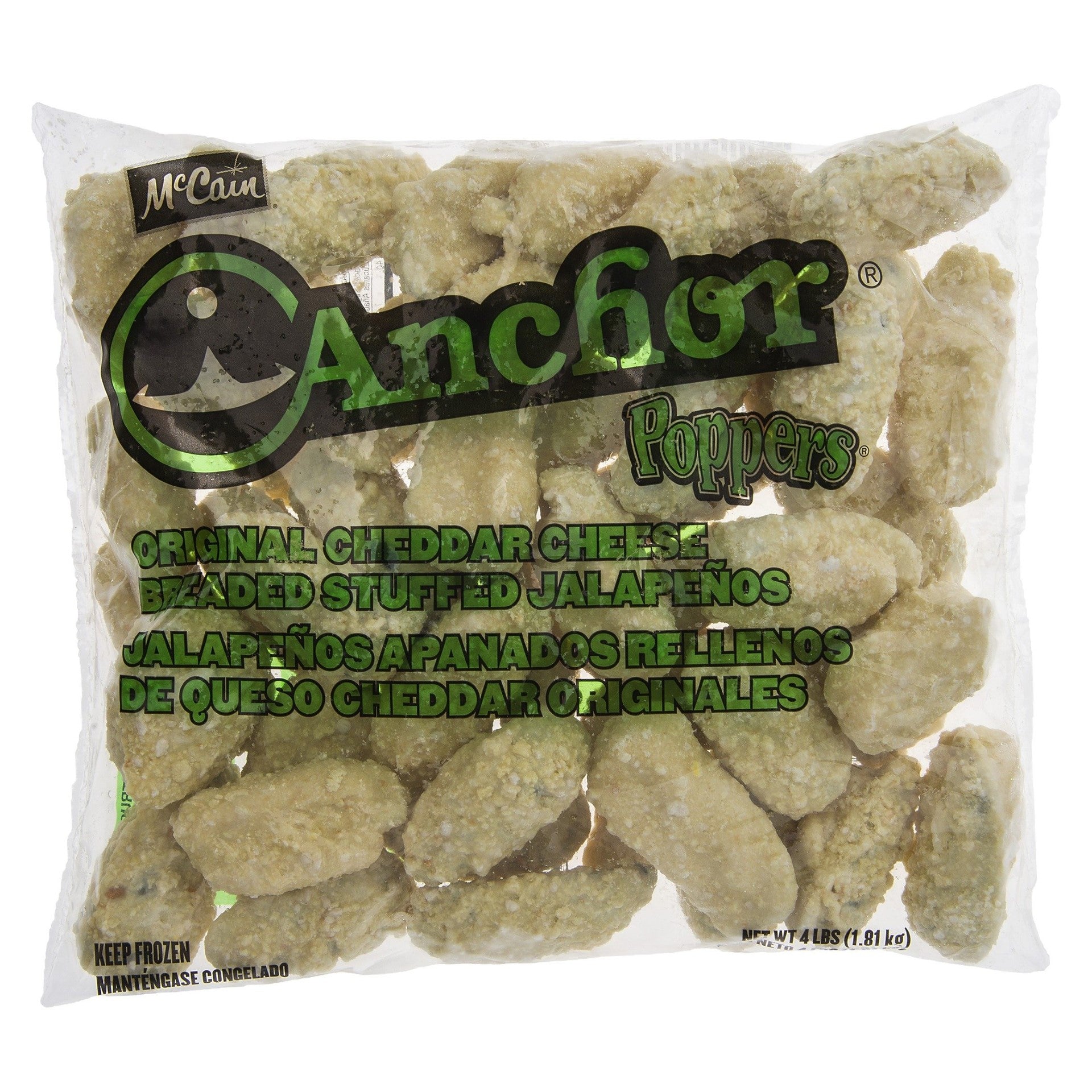 Original Cheddar Cheese Breaded Stuffed Jalapenos Jalapenos Apanados Rellenos De Queso 4 Pound Each - 4 Per Case.