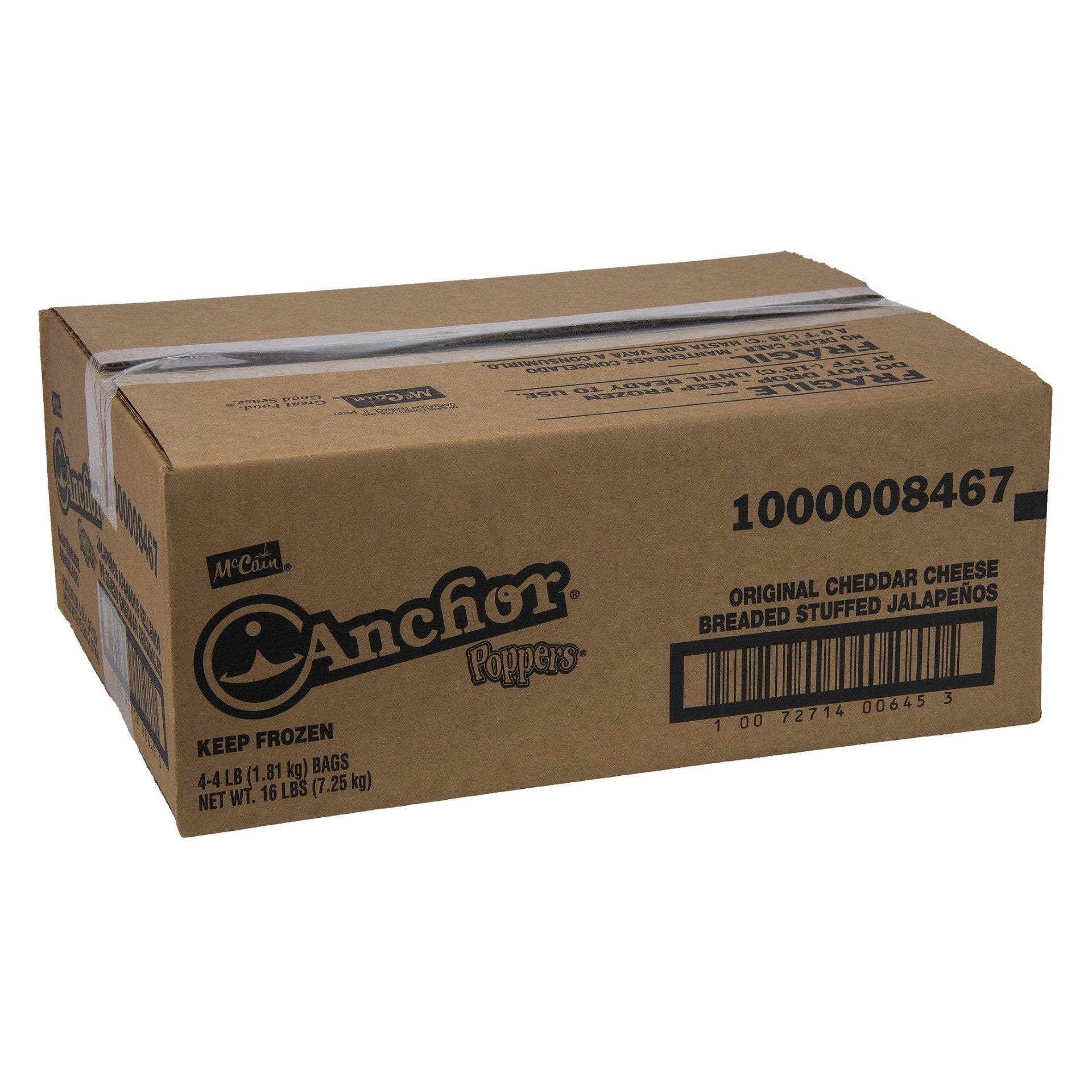 Original Cheddar Cheese Breaded Stuffed Jalapenos Jalapenos Apanados Rellenos De Queso 4 Pound Each - 4 Per Case.