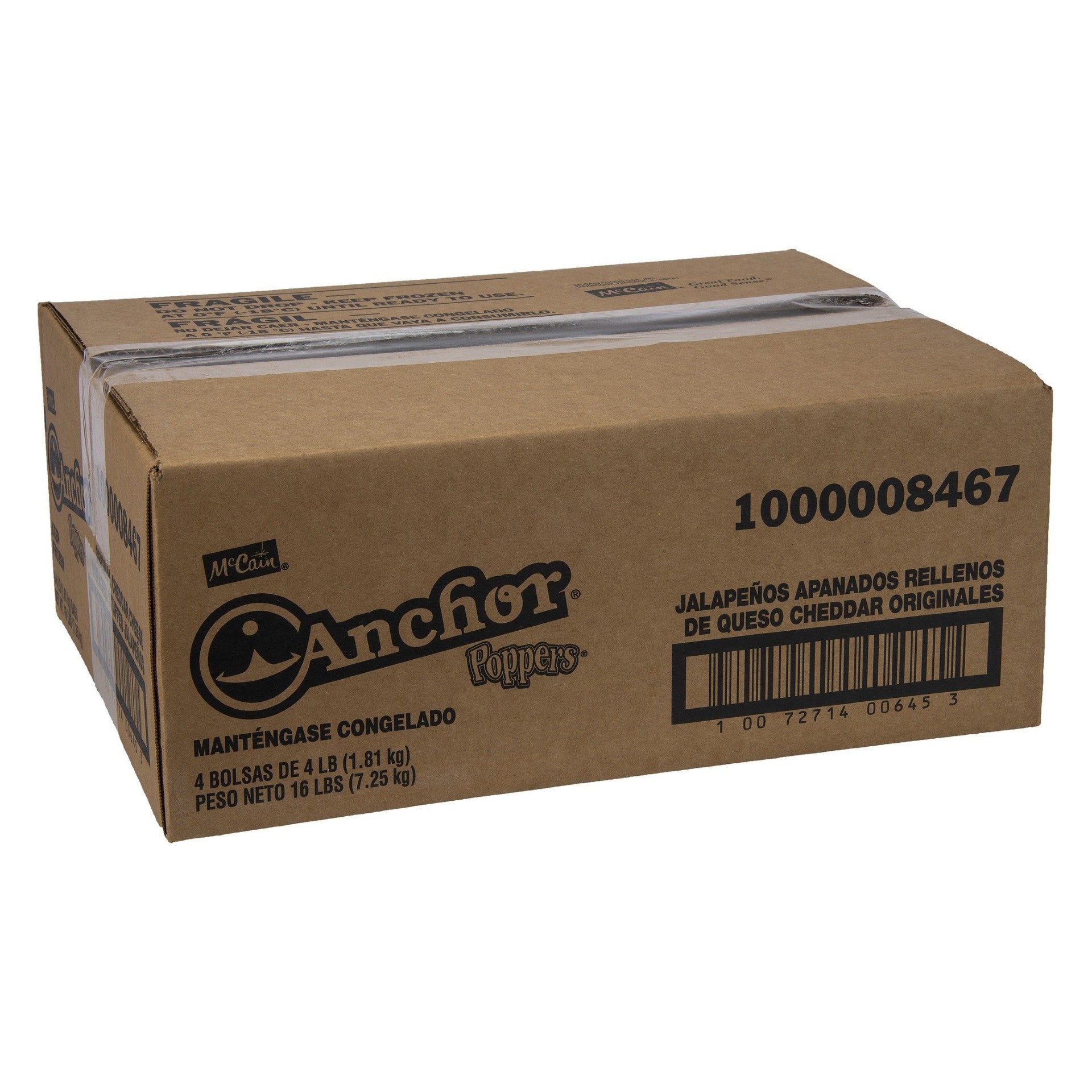 Original Cheddar Cheese Breaded Stuffed Jalapenos Jalapenos Apanados Rellenos De Queso 4 Pound Each - 4 Per Case.