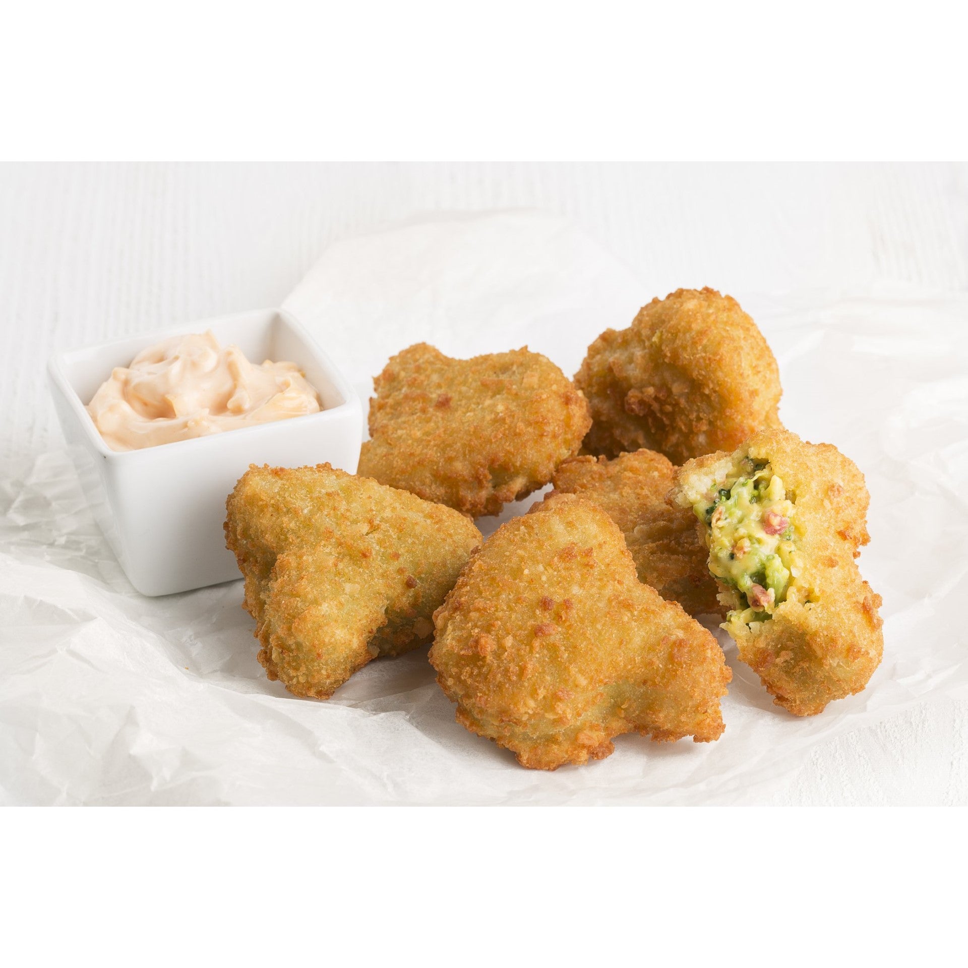 Breaded Cheddar & Broccoli Bites 2.5 Pound Each - 6 Per Case.