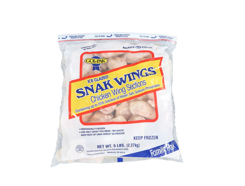 Gol-Pak Glazed Chicken Wing Portions Individual Quick Frozen, 5 Pounds, 8 per case