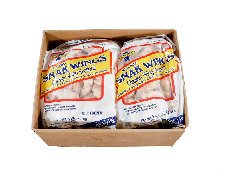 Gol-Pak Glazed Chicken Wing Portions Individual Quick Frozen, 5 Pounds, 8 per case