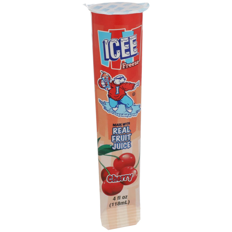 Icee Tube Cherry, 4 Ounce Size - 24 Per Case.