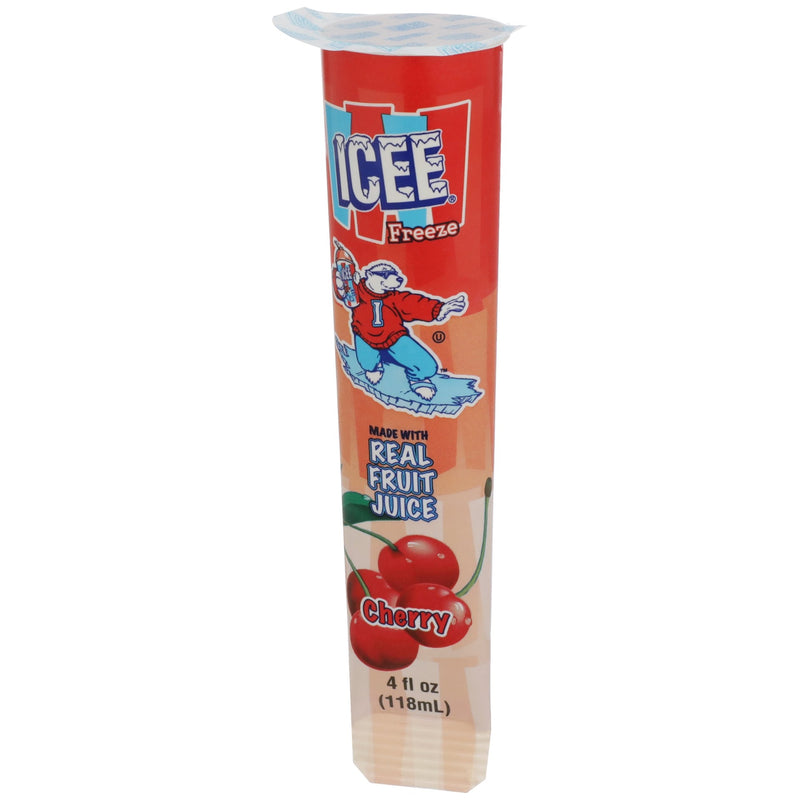 Icee Tube Cherry, 4 Ounce Size - 24 Per Case.