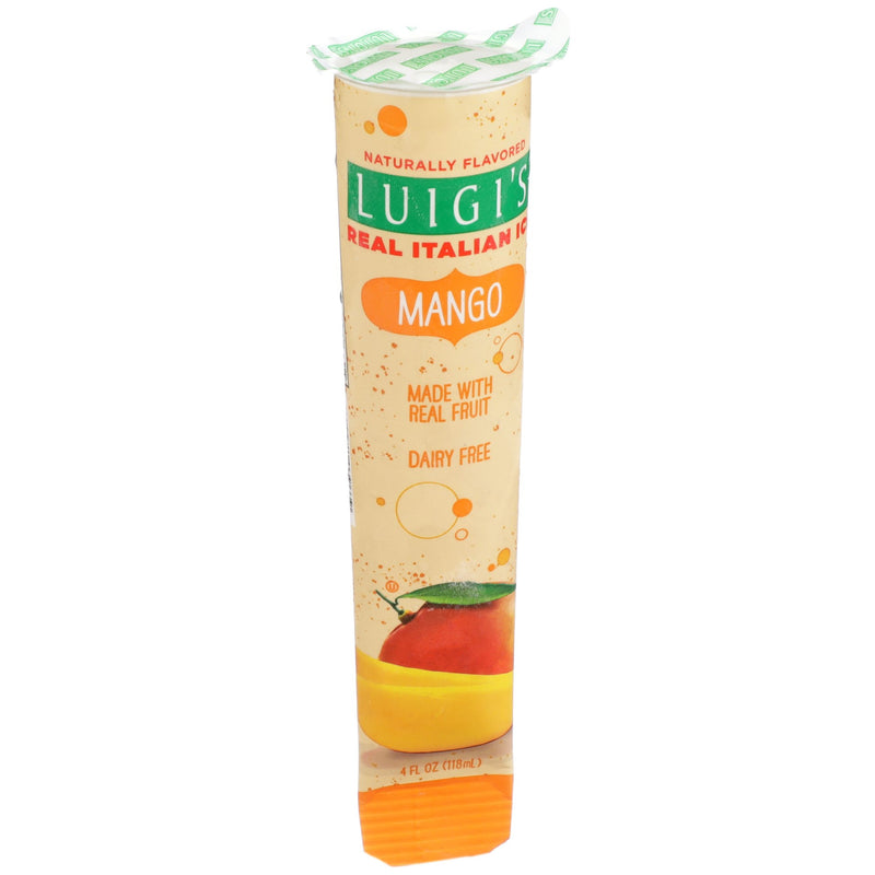 Luigi Mango Real Italian Ice Tube 4 Fluid Ounce - 24 Per Case.