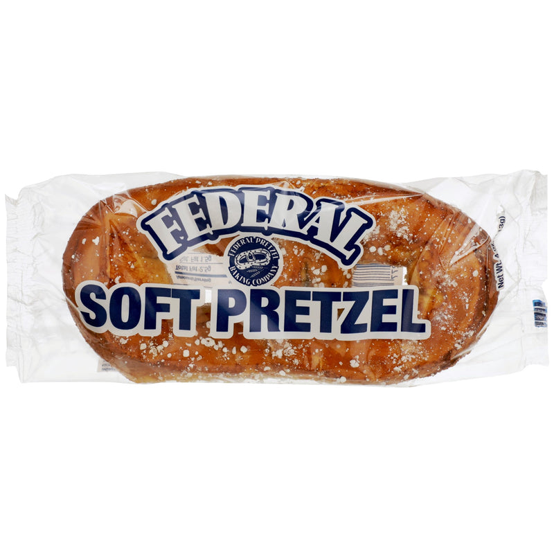 Federal Bakers Individually Wrapped Soft Pretzel 4 Ounce Size - 50 Per Case.