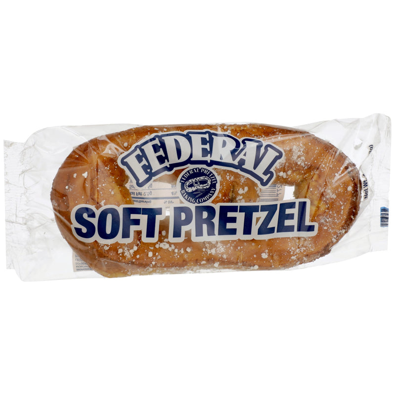 Federal Bakers Individually Wrapped Soft Pretzel 4 Ounce Size - 50 Per Case.