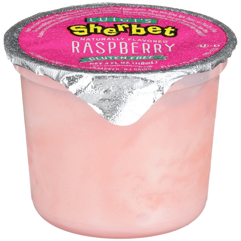 Luigi Raspberry Sherbet Cups 4 Fluid Ounce - 96 Per Case.