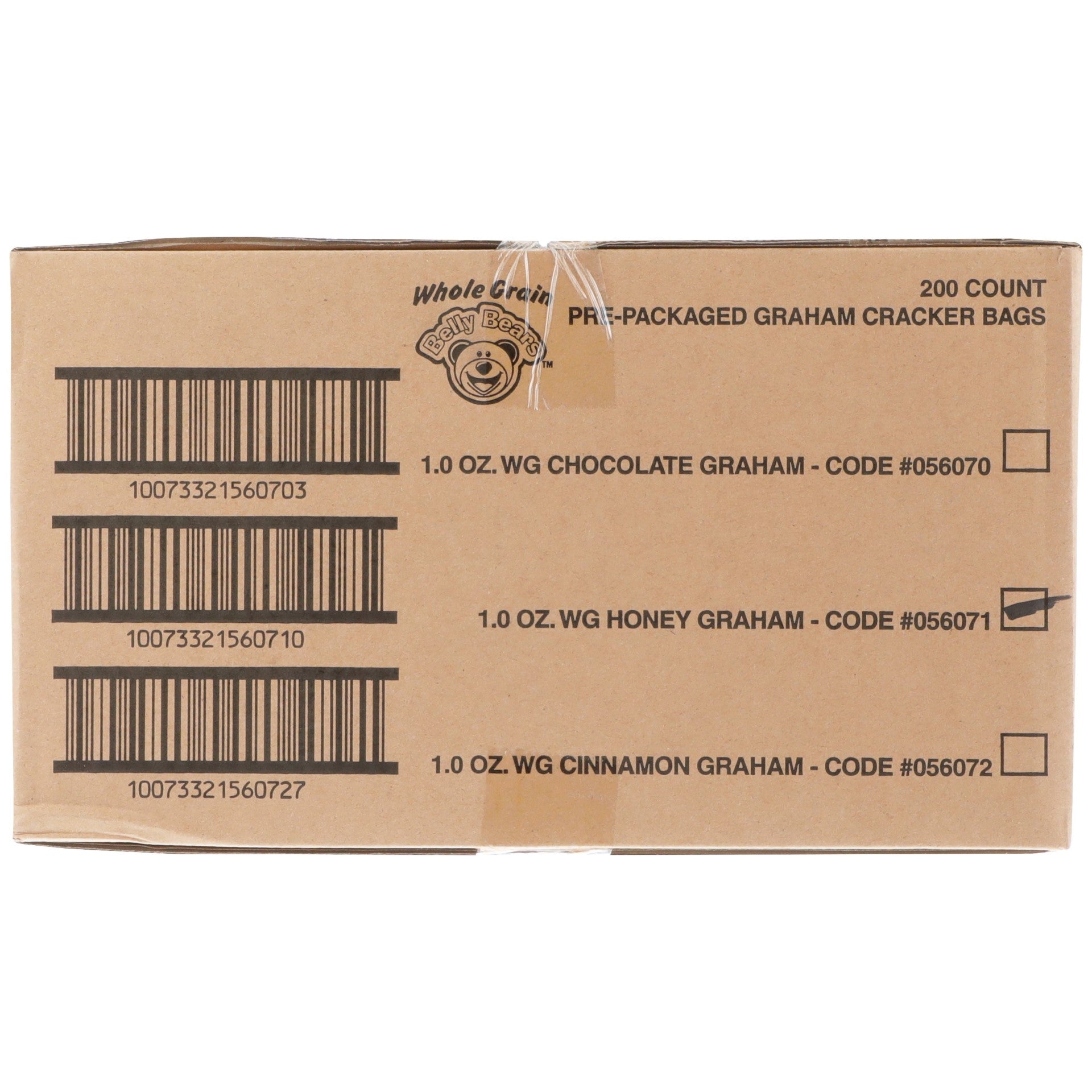 Readi-Bake 51% Whole Grain Honey Belly Bears 1 Ounce Size - 200 Per Case.