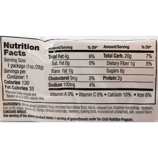 Readi-Bake 51% Whole Grain Honey Belly Bears 1 Ounce Size - 200 Per Case.