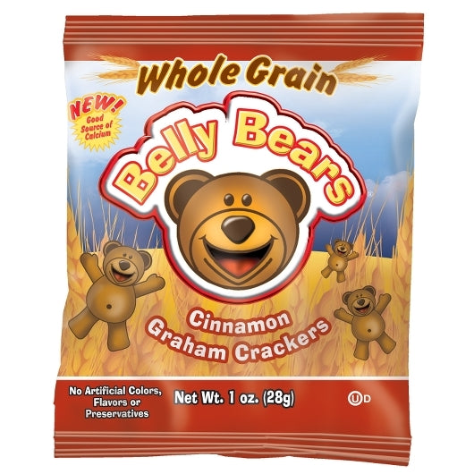 Readi-Bake 51% Whole Grain Cinnamon Belly Bears 1 Ounce Size - 200 Per Case.