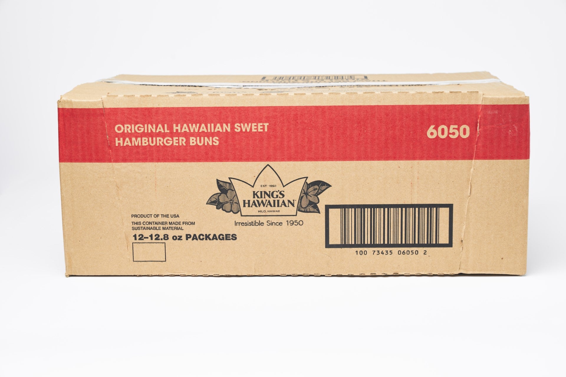 Hawaiian Sweet Hamburger Buns 12.8 Ounce Size - 12 Per Case.