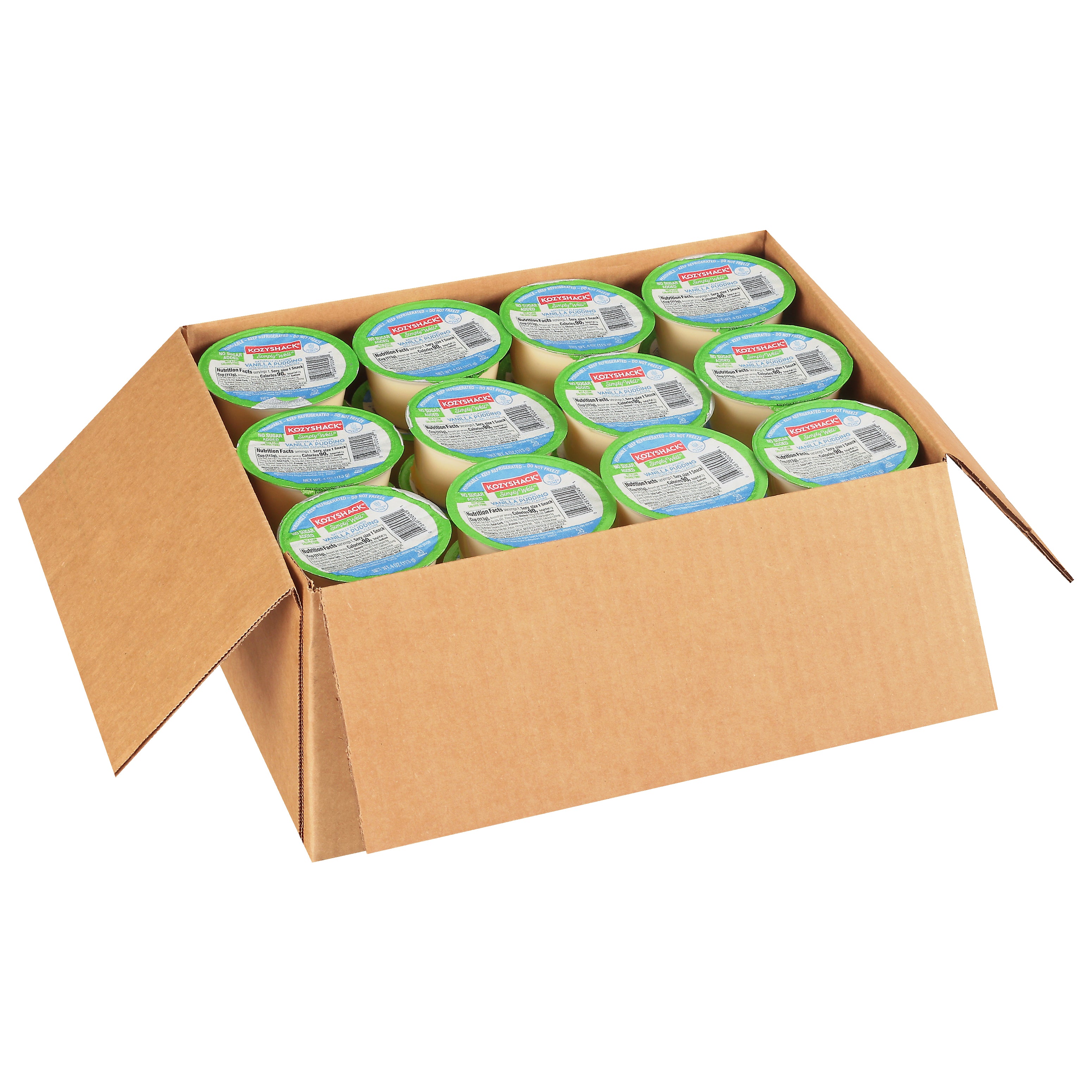 Kozy Shack® Simply Well® Vanilla Pudding 4 Ounce Size - 48 Per Case.