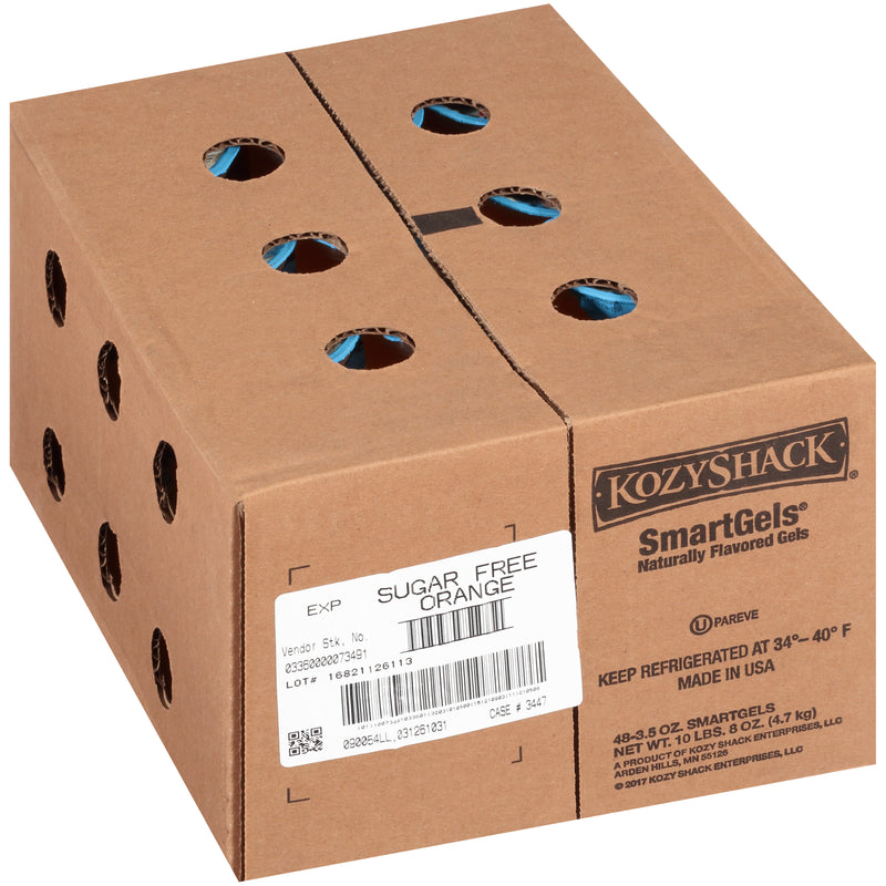 Kozy Shack® Sugar Free Orange Smartgels® 3.5 Ounce Size - 48 Per Case.