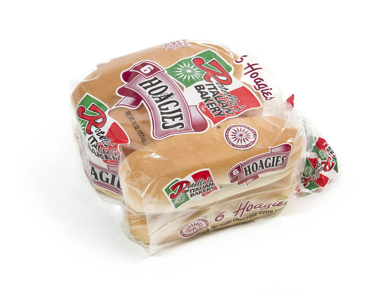 Bread Hoagie Solid White 6" 6 Count Packs - 6 Per Case.